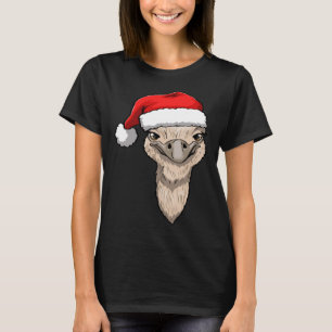 Ostritch Head Santa Funnny Women Animal Kärlek Ost T Shirt