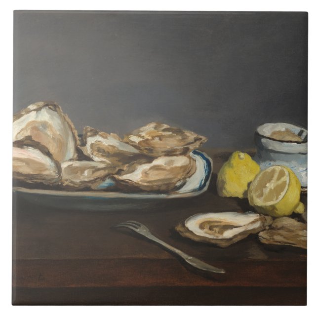 Ostron (av Edouard Manet) Kakelplatta (Framsidan)