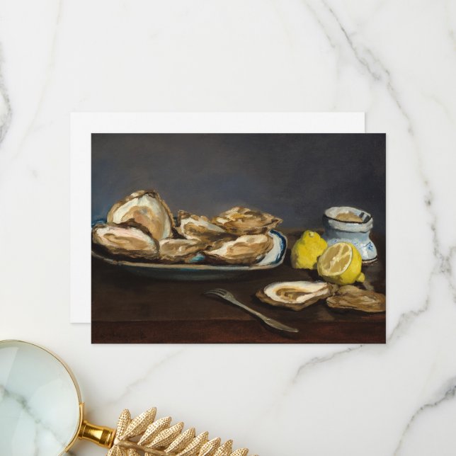 Ostron av Edouard Manet Tack Kort (Fram/Back In Situ)