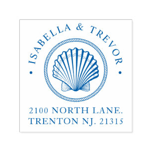Ostron för Vintagen Nautical Theme Bröllop Anpassn Självfärgande Stämpel