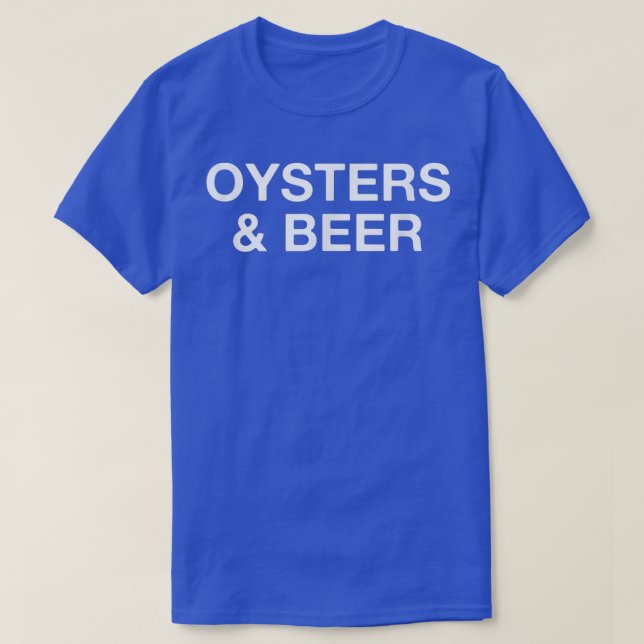 Ostron och Beer-funny Oyster Älskare  T Shirt (Design framsida)
