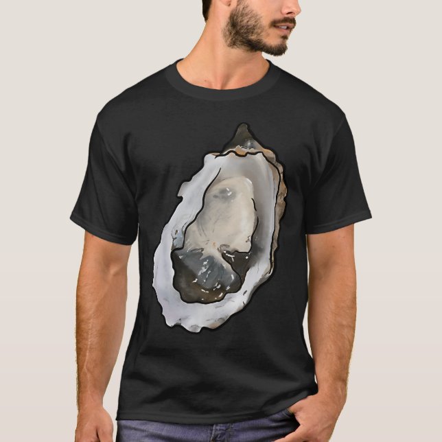 Ostron och pärlor i grädde t shirt (Framsida)