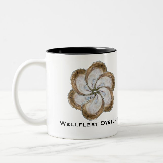 Ostronblommamugg - designer B & C Två-Tonad Mugg (Vänster)