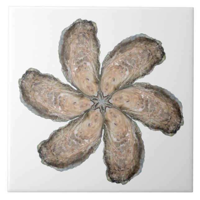 Ostronblomman belägger med tegel - vit för design kakelplatta (Framsidan)