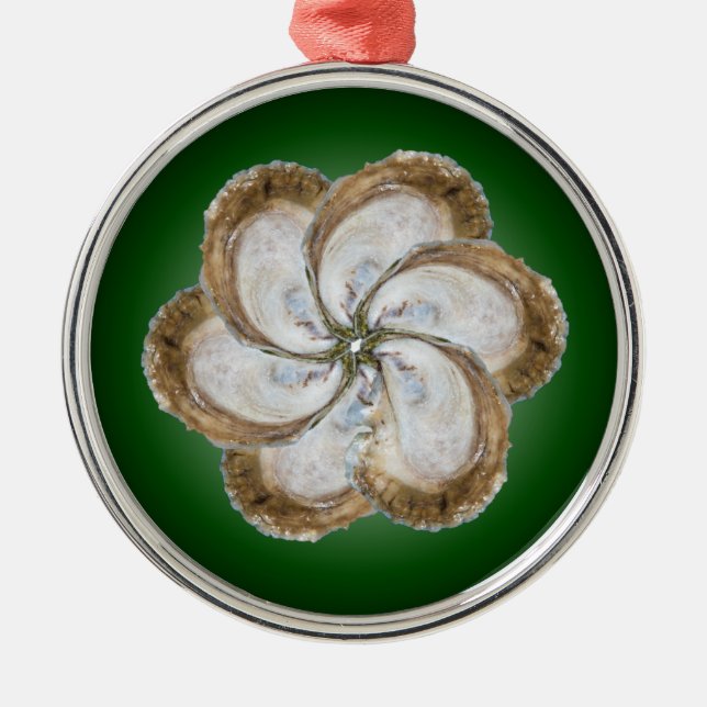 Ostronblommaprydnad - design C Julgransprydnad Metall (Framsidan)