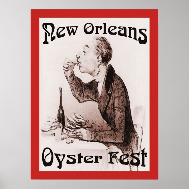 Ostronfestival, i Red. New Orleans, LA Poster (Framsidan)