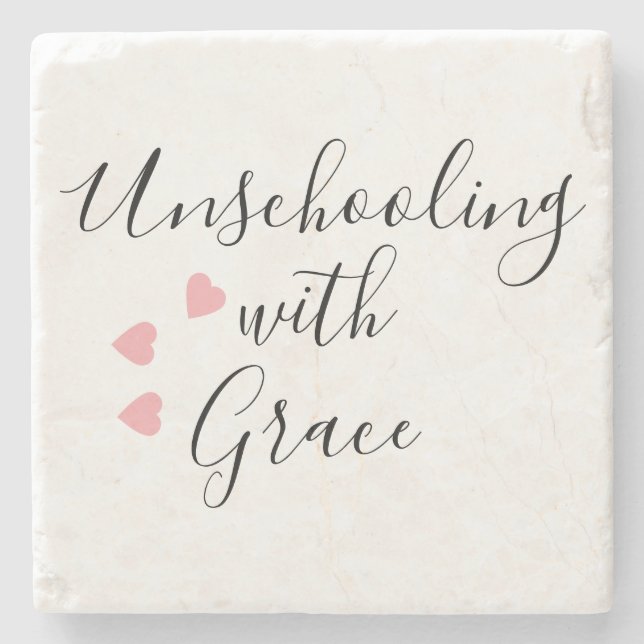 Ostrukturerad undervisning Mamma Grace Hearts Stenunderlägg (Framsidan)