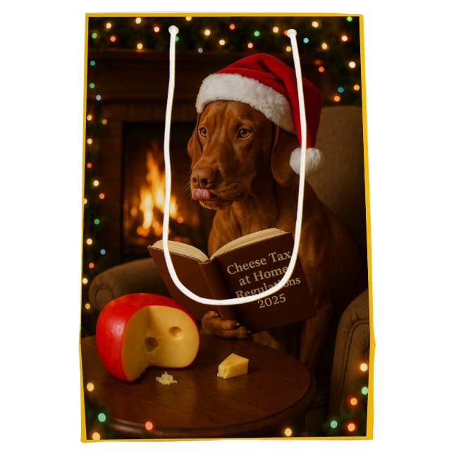 Ostskatt Vizsla hund julklappspåse  (Baksidan)