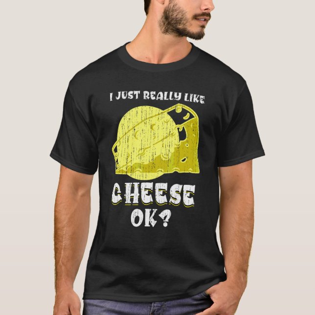 Ostsnack för Cheddar-älskare   Ost T Shirt (Framsida)