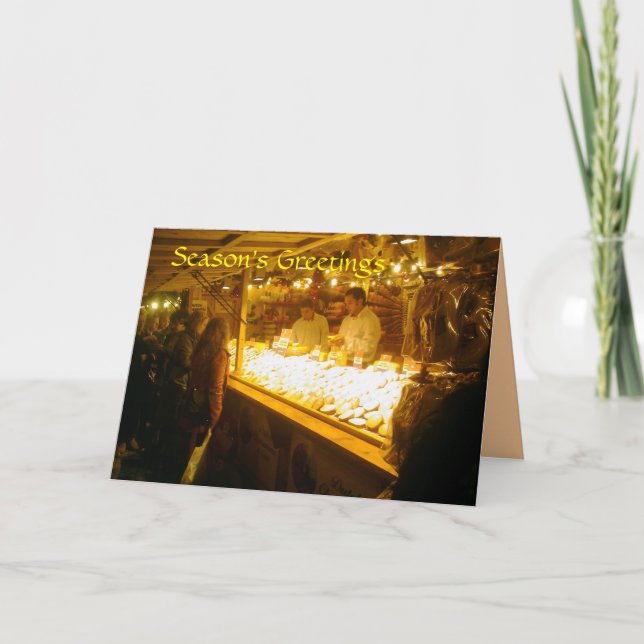 Oststallen, tysk jul marknadsför, Manchester Helgkort (Framsida)