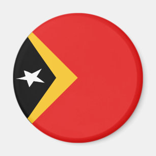 Östtimor Fisheye Flagga Magnet