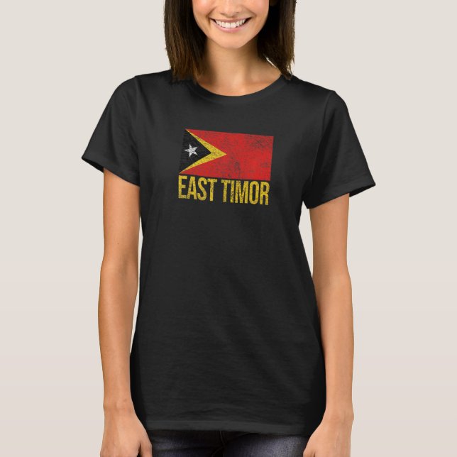 Östtimor Flagga Dili T Shirt (Framsida)