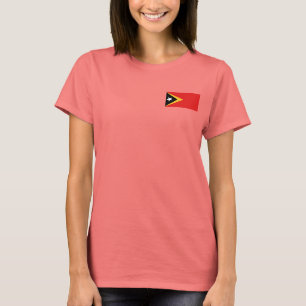 Östtimor Flagga + Karttröja T Shirt