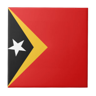 Östtimor Flagga Keramisk Platta Kakelplatta