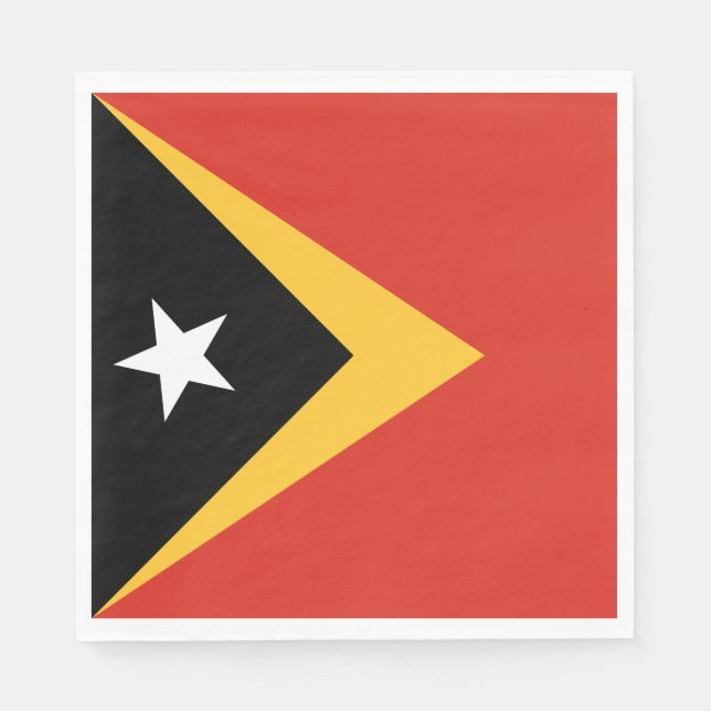 Östtimor Flagga Pappersservett (Framsidan)