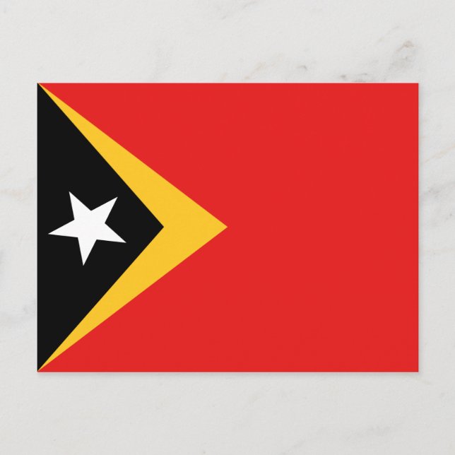 Östtimor Flagga Postkort Vykort (Framsida)