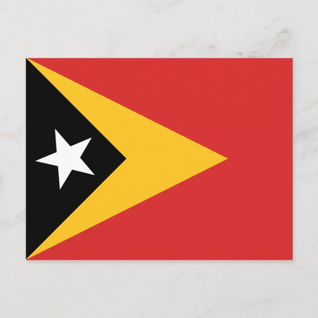 Östtimor Flagga Postkort Vykort (Framsida)
