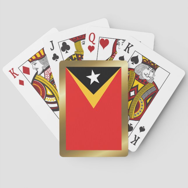 Östtimor Flagga Spelkort (Baksidan)