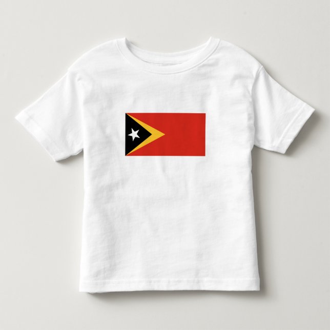Östtimor Flagga T Shirt (Framsida)