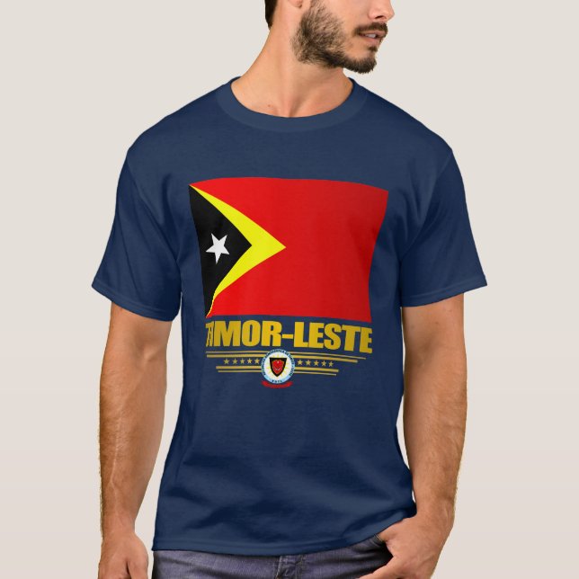 Östtimor Flagga T Shirt (Framsida)