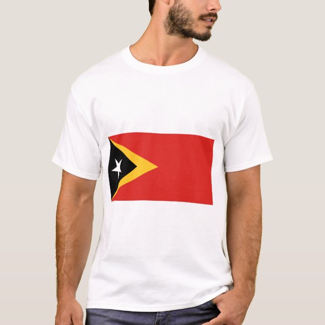 Östtimor flagga t shirt (Framsida)