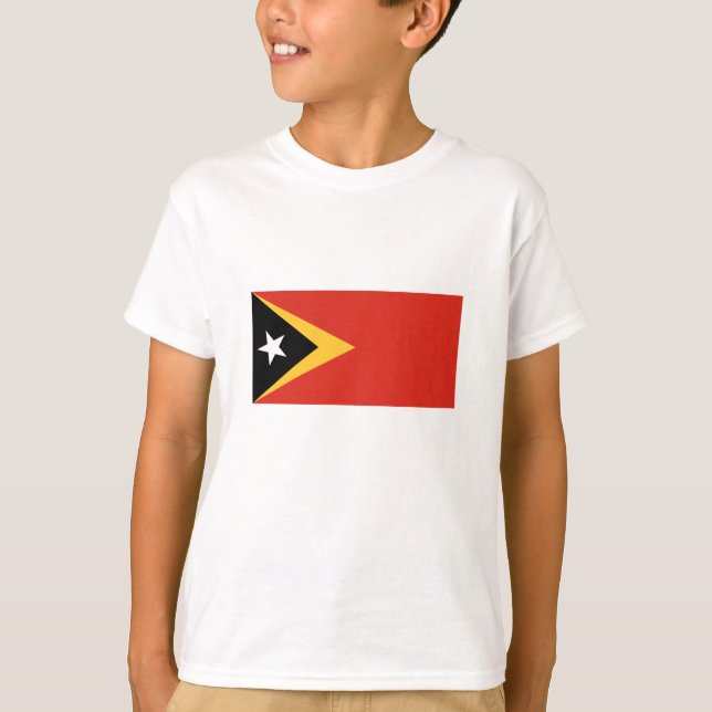 Östtimor Flagga T Shirt (Framsida)