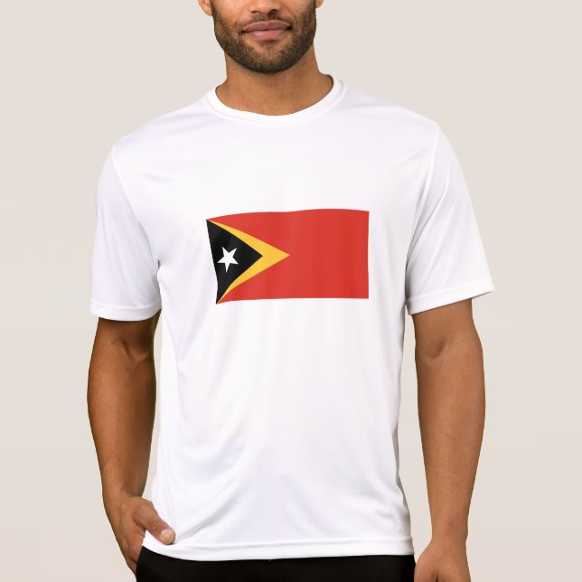 Östtimor Flagga T Shirt (Framsida)