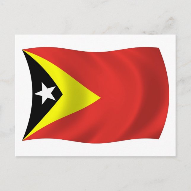 Östtimor Flagga vykort (Framsida)