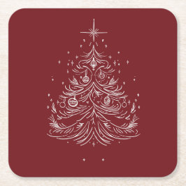 Östtimor Träd Underlägg | Festive Drink Coasters Papper Kvadrat