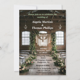 Östtimor Vintage bröllop Inbjudningar