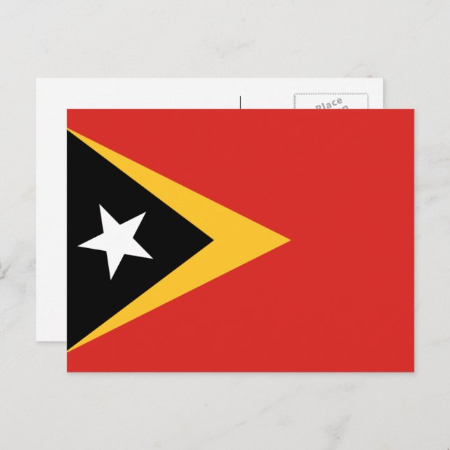 Östtimoresisk flagga, Flagga av Östtimor Vykort (Fram/baksida)