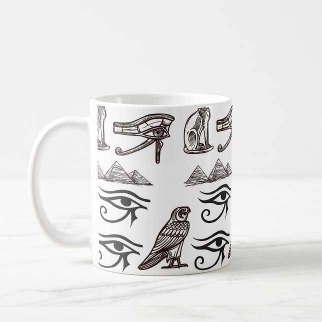 Östtimors egyptiska antikviteter Digital Mönster Kaffemugg (Vänster)