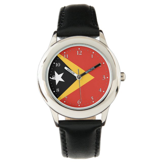 Östtimors flagga armbandsur (Framsida)