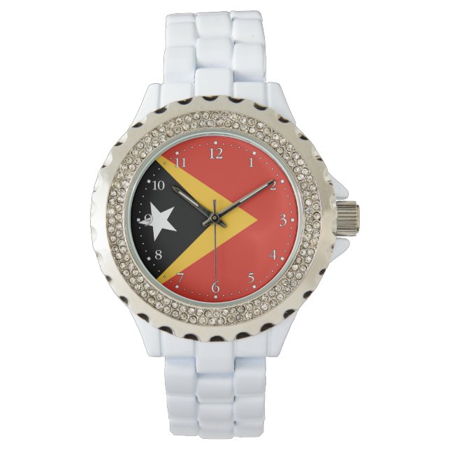 Östtimors flagga armbandsur (Framsida)