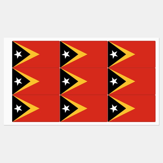 Östtimors flagga klistermärke (Ark)