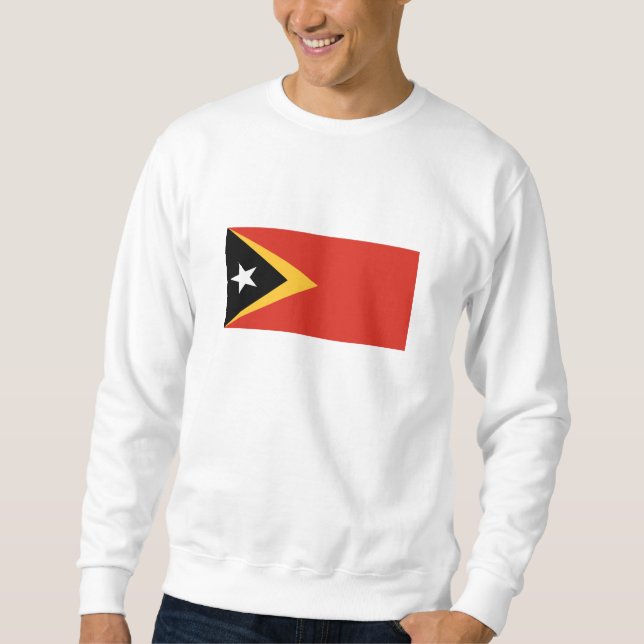 Östtimors flagga lång ärmad tröja (Framsida)