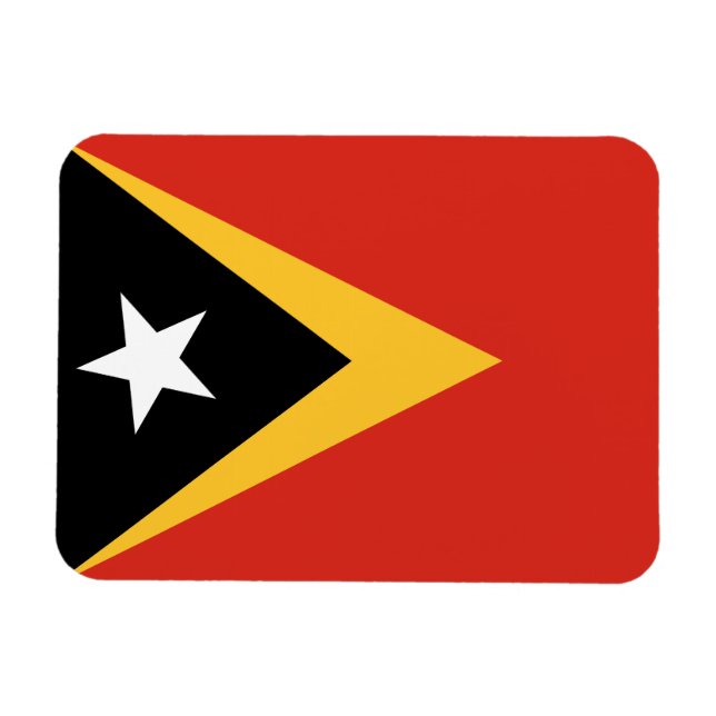 Östtimors flagga magnet (Horisontell)