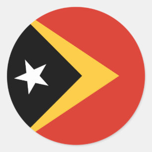 Östtimors flagga runt klistermärke