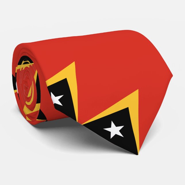 Östtimors flagga slips (Rullad)