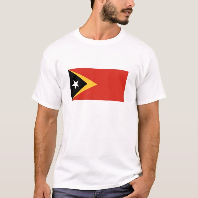 Östtimors flagga t shirt (Framsida)