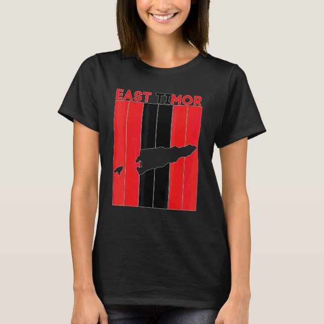 Östtimors landsgränser t shirt (Framsida)