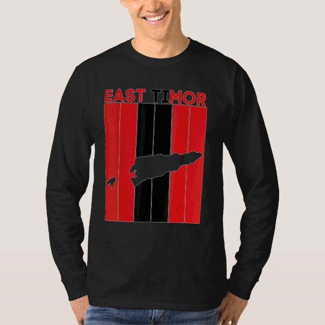 Östtimors landsgränser t shirt (Framsida)
