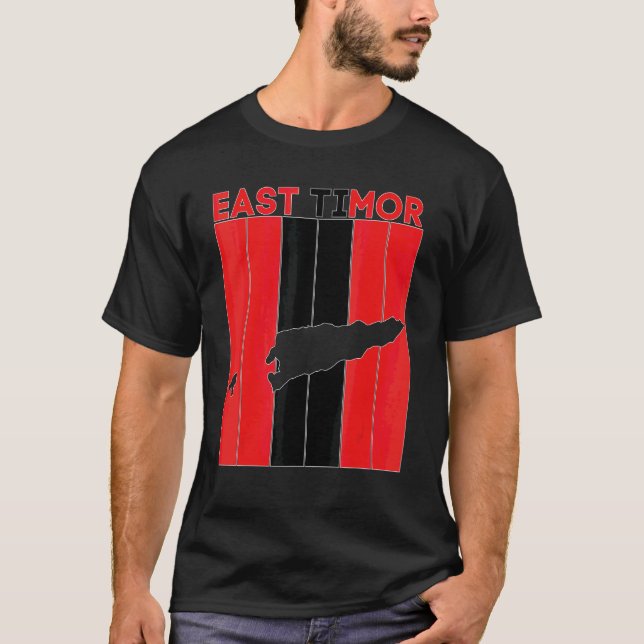 Östtimors landsgränser t shirt (Framsida)