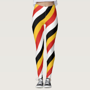 Östtimors nationella flaggas färger diagonalt rand leggings
