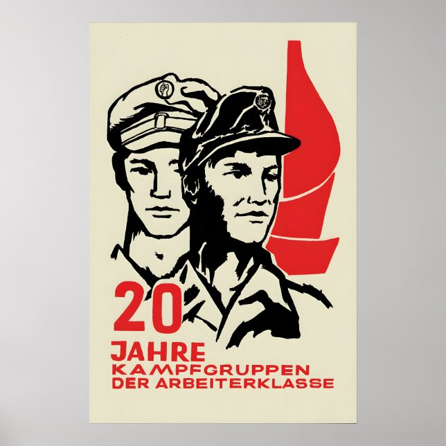 Östtyska propagandaffisch 20 år av poster (Framsidan)