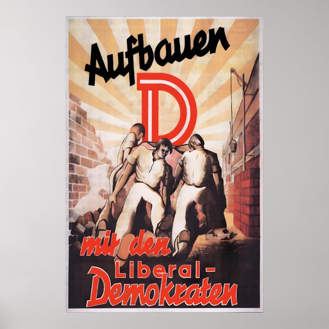 Östtysklands valaffisch LDPD Bygg om! Rösta Libera Poster (Framsidan)
