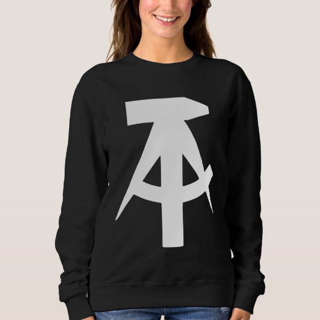 Östtysklandsflagga hammare och kompass idé t shirt (Framsida)