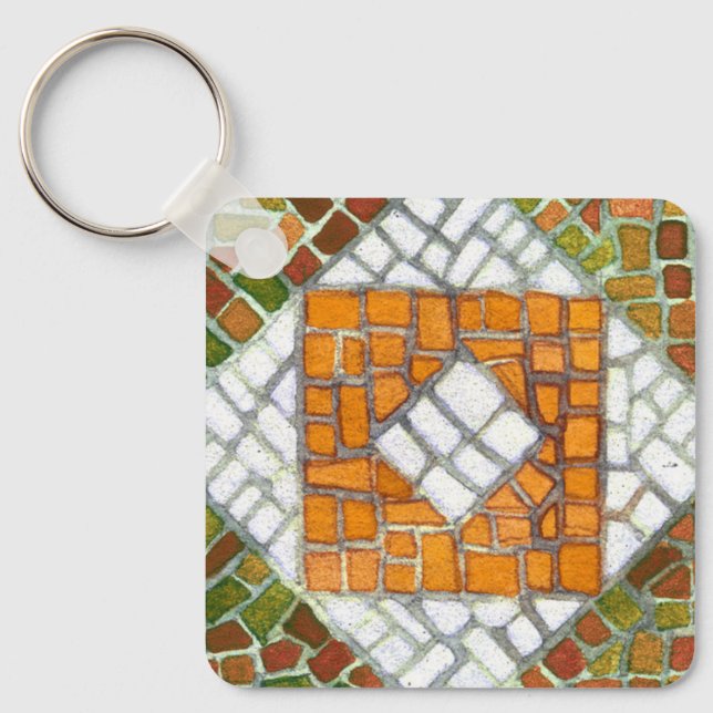 ÖSTUMN MOSAIC Square Aluminium Keychain Nyckelring (Framsida)