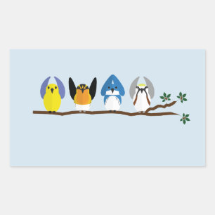 OSU Ornithology Klubb Stickers Rektangulärt Klistermärke