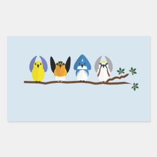 OSU Ornithology Klubb Stickers Rektangulärt Klistermärke